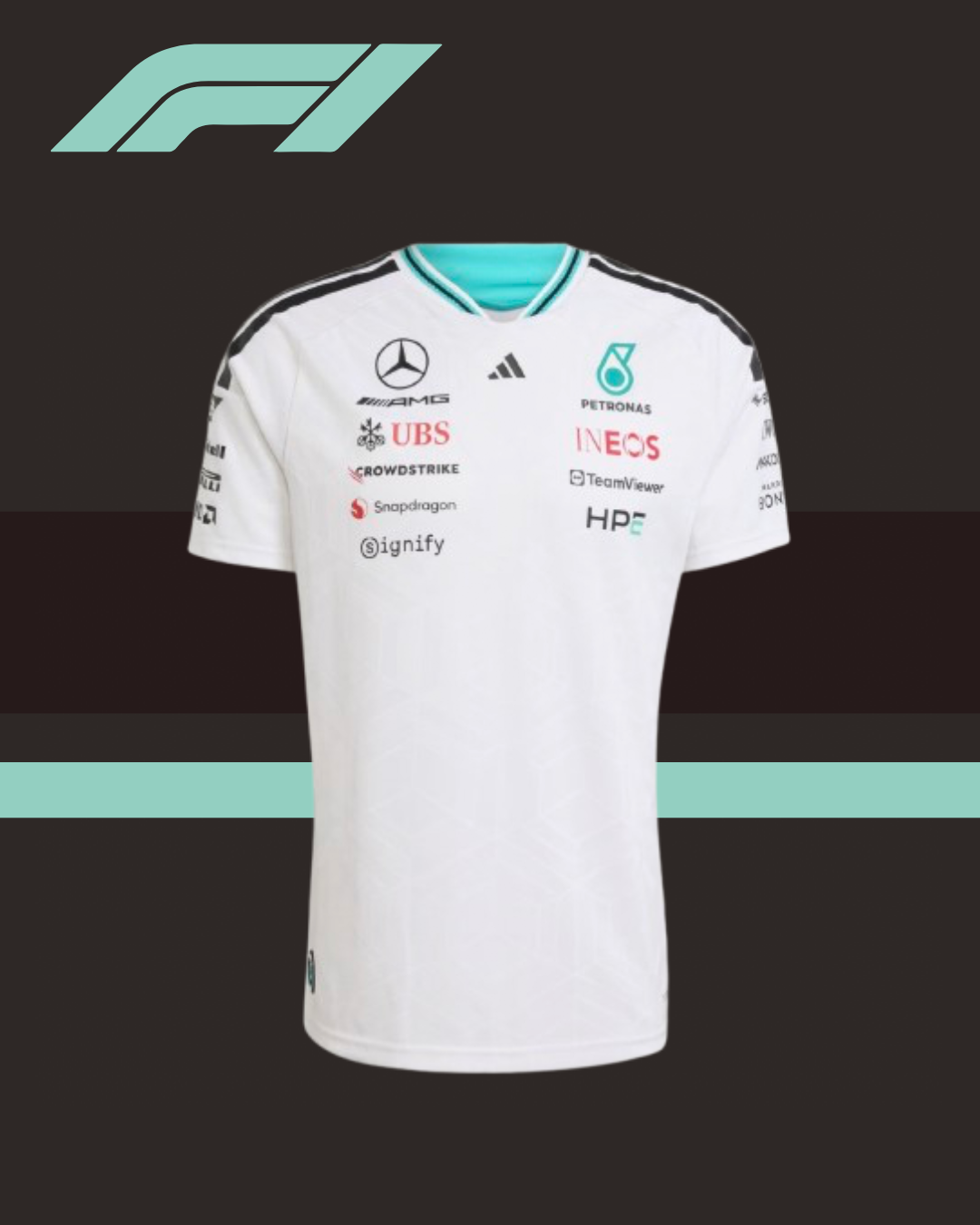 🩶⭐️🏁 MERCEDES-AMG PETRONAS 2026–2027 OFFICIAL TEAM POLO & SHIRT