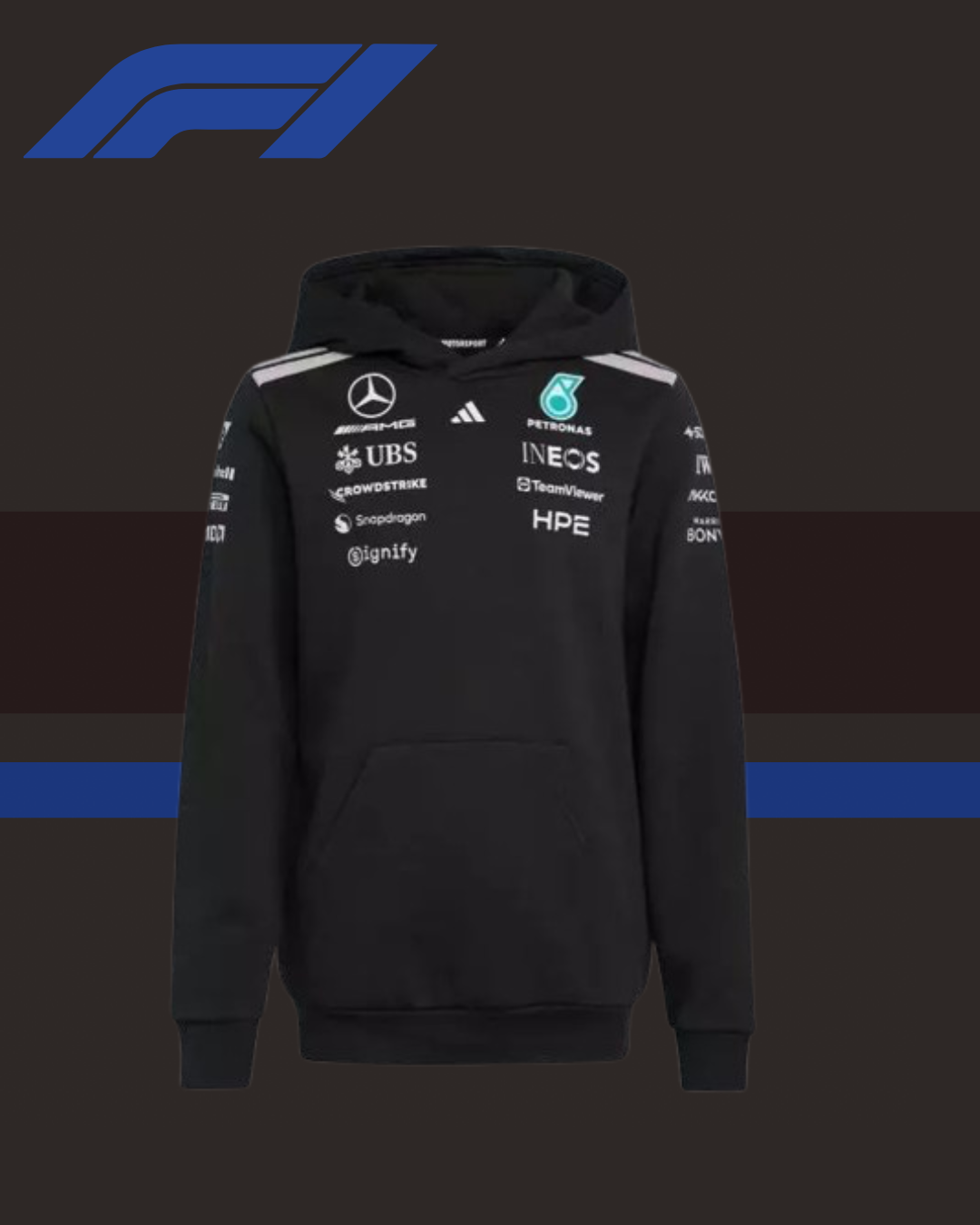 🩶⭐️🏁 MERCEDES-AMG PETRONAS 2026–2027 OFFICIAL TEAM HOODIE
