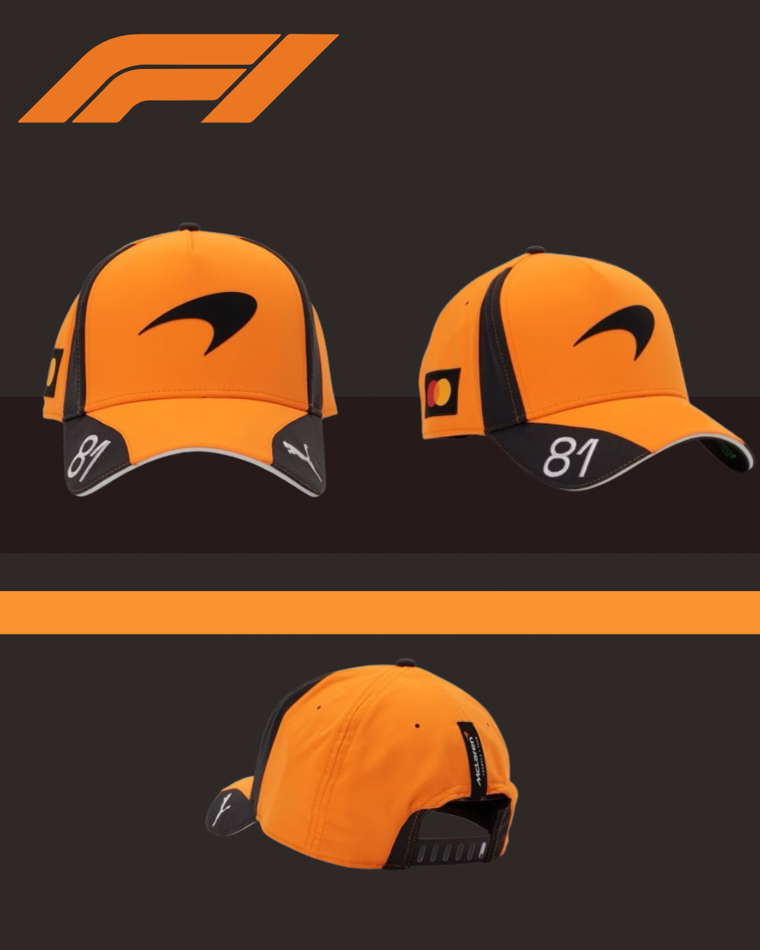 🧡🇦🇺🏁 McLAREN F1 TEAM OSCAR PIASTRI TEAM CAP (2026–2027)