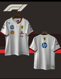 🔴⚪️🏁 FERRARI OFFICIAL WHITE TEAM SHIRT | THE PODIUM APPAREL PH