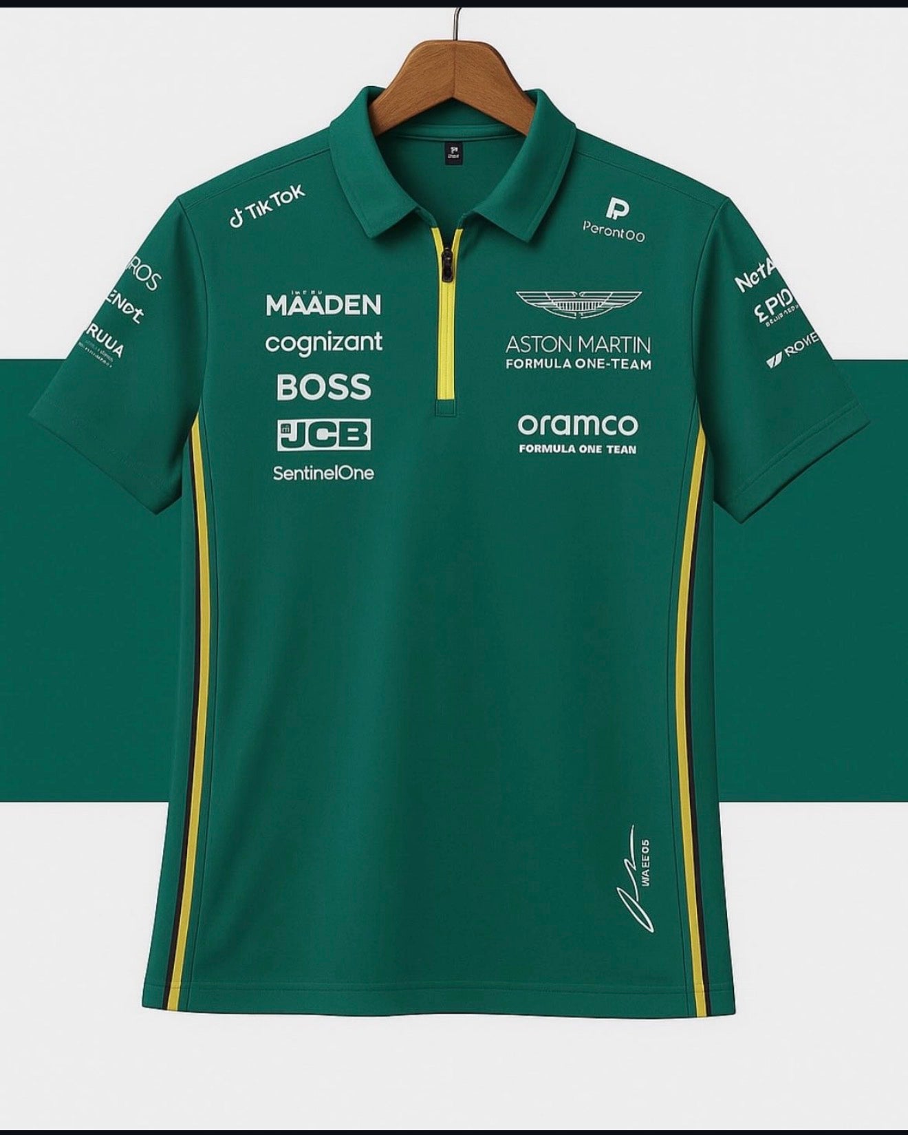 🟢🇬🇧🏁 ASTON MARTIN ARAMCO F1 TEAM 2025 OFFICIAL TEAM POLO